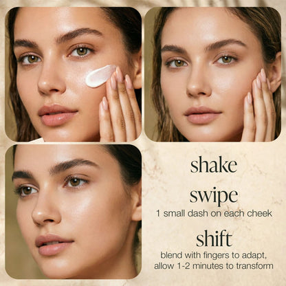 Color Changing Foundation Liquid, Lightweight Concealer CC Color Adjusting Serum, Waterproof Sweatproof Long Lasting Non-smudging Foundation